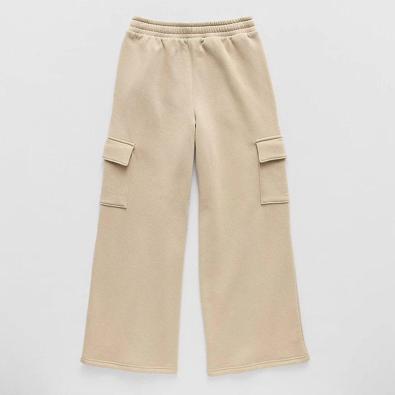 Xersion Little & Big Kid Boys Mid Rise Straight Active Fleece Cargo Pant