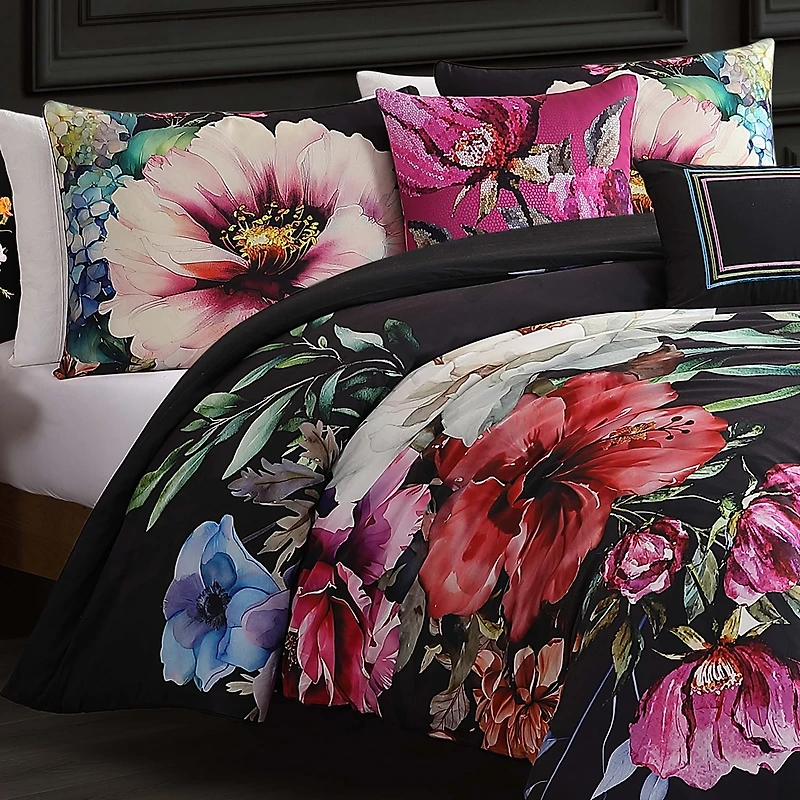 Bebejan Night Poppies 5-pc. Midweight Reversible Comforter Set