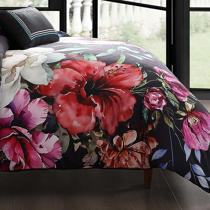 Bebejan Night Poppies 5-pc. Midweight Reversible Comforter Set