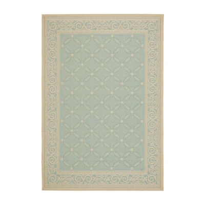 Safavieh Courtyard Collection Jennie Geometric Indoor/Outdoor Area Rug