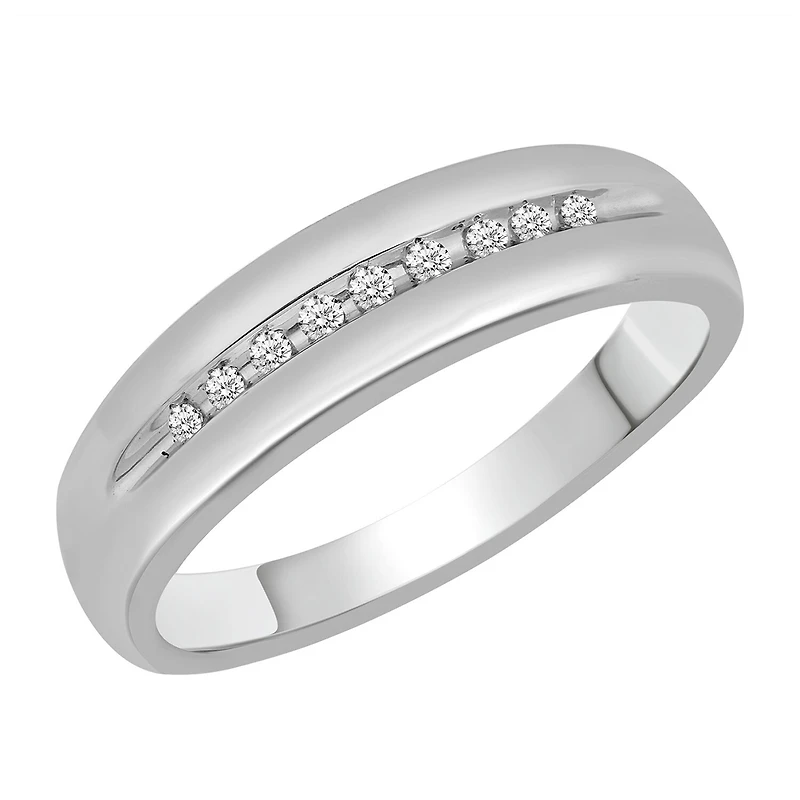 Mens 1/10 CT. T.W. Natural Diamond 10K Gold Band