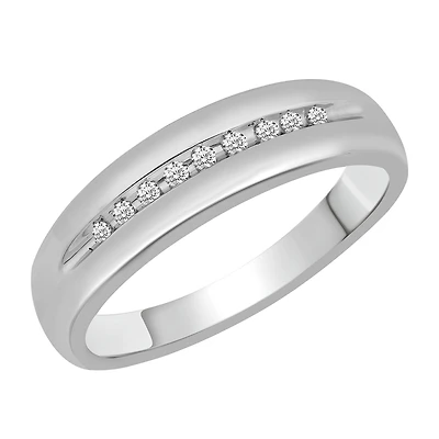 Mens 1/10 CT. T.W. Natural Diamond 10K Gold Band