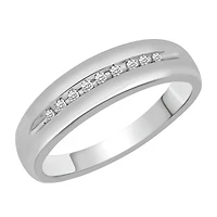 Mens 1/10 CT. T.W. Natural Diamond 10K Gold Band