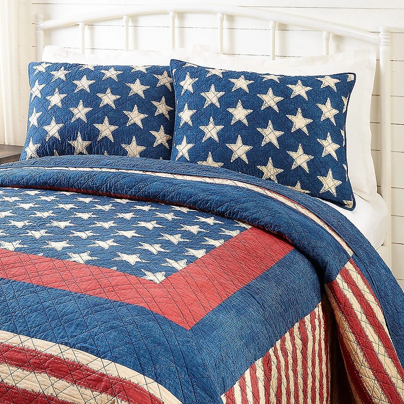 Modern Heirloom Americana Patch 3-pc. Reversible Quilt Set