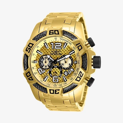 Invicta Pro Diver Mens Chronograph Gold Tone Stainless Steel Bracelet Watch 25854