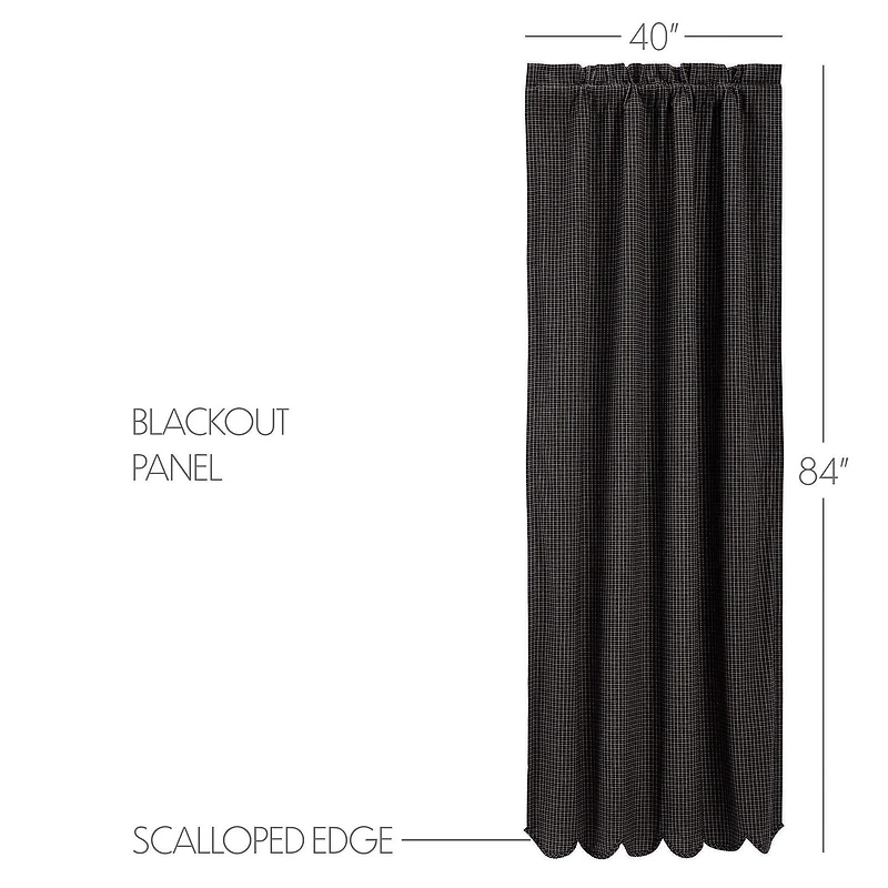 Vhc Brands Kettle Grove Plaid Rod Pocket Blackout Single Curtain Panel