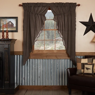 Vhc Brands Kettle Grove Plaid Prairie Rod Pocket Light-Filtering Set of 2 Curtain Panel