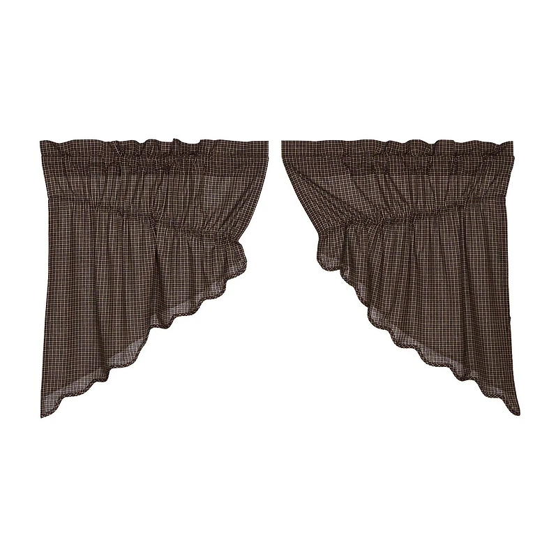 Vhc Brands Kettle Grove Plaid Prairie Swag Rod Pocket Scallop Valance