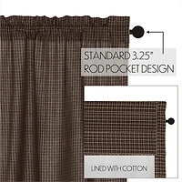 Vhc Brands Kettle Grove Plaid Swag Rod Pocket Scallop Valance