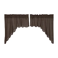 Vhc Brands Kettle Grove Plaid Swag Rod Pocket Scallop Valance