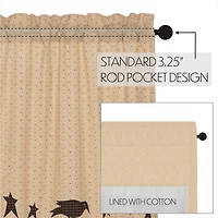 Vhc Brands Kettle Grove Crow 2-pc. Rod Pocket Window Tier