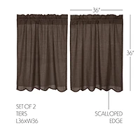 Vhc Brands Kettle Grove Plaid 2-pc. Rod Pocket Window Tier