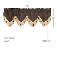 Vhc Brands Kettle Grove Star Pointed Rod Pocket Scallop Valance