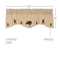 Vhc Brands Kettle Grove Crow Rod Pocket Scallop Valance