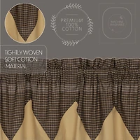 Vhc Brands Kettle Grove Plaid Layered Rod Pocket Tailored Valance