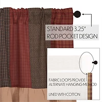 Vhc Brands Maisie Patchwork Rod Pocket Tailored Valance