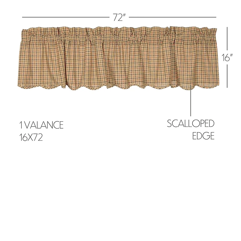 Vhc Brands Millsboro Rod Pocket Scallop Valance