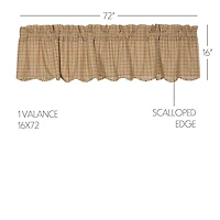 Vhc Brands Millsboro Rod Pocket Scallop Valance