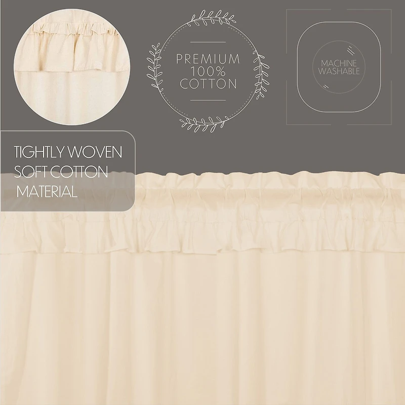 Vhc Brands Muslin Ruffled 2-pc. Rod Pocket Window Tier