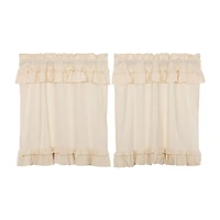 Vhc Brands Muslin Ruffled 2-pc. Rod Pocket Window Tier