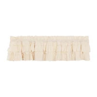 Vhc Brands Muslin Ruffled Rod Pocket Tailored Valance