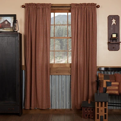 Vhc Brands Patriotic Patch Rod Pocket Light-Filtering Set of 2 Curtain Panel