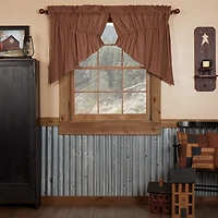 Vhc Brands Patriotic Patch Prairie Swag Rod Pocket Tailored Valance