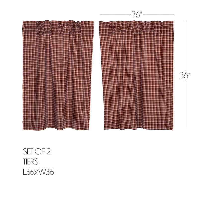 Vhc Brands Patriotic Patch 2-pc. Rod Pocket Window Tier