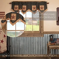 Vhc Brands Patriotic Patch Pointed Rod Pocket Scallop Valance