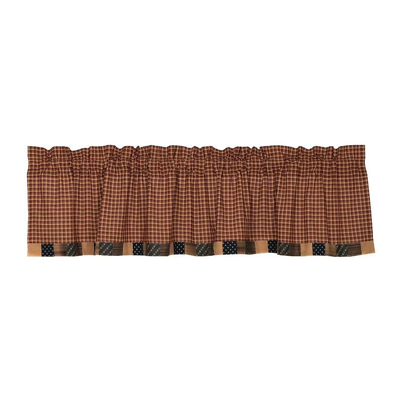 Vhc Brands Patriotic Patch Block Rod Pocket Tailored Valance