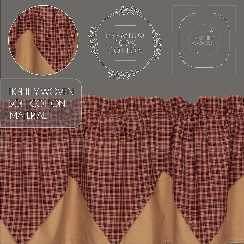 Vhc Brands Patriotic Patch Layered Rod Pocket Tailored Valance