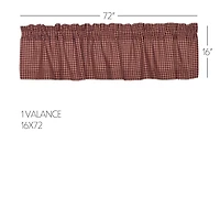 Vhc Brands Patriotic Patch Plaid Rod Pocket Tailored Valance