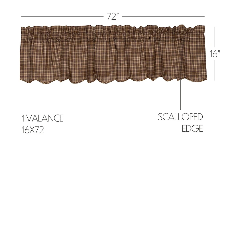 Vhc Brands Prescott Rod Pocket Scallop Valance