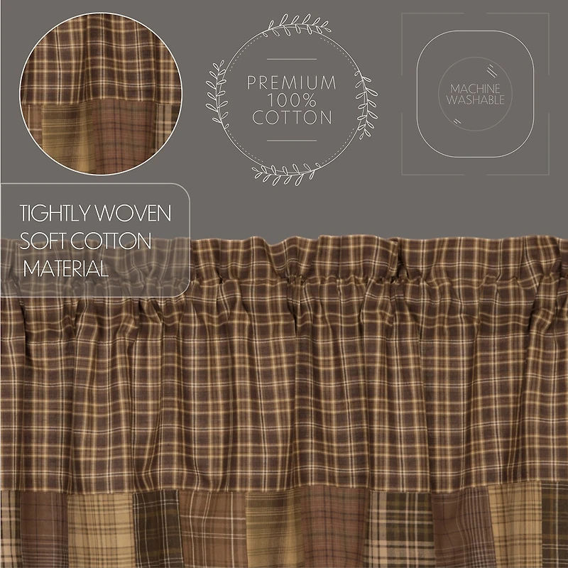 Vhc Brands Prescott Patchwork Rod Pocket Tailored Valance