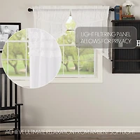 Vhc Brands Ruffle Sheer Petti Prairie Swag Rod Pocket Tailored Valance