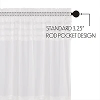 Vhc Brands Ruffle Sheer Petti Prairie Swag Rod Pocket Tailored Valance