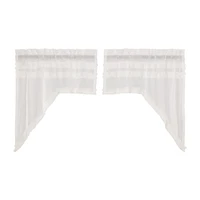 Vhc Brands Ruffle Sheer Petti Swag Rod Pocket Tailored Valance