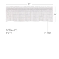 Vhc Brands Ruffle Sheer Petti Rod Pocket Tailored Valance