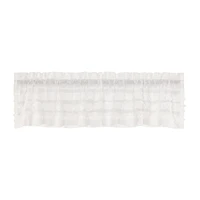 Vhc Brands Ruffle Sheer Petti Rod Pocket Tailored Valance