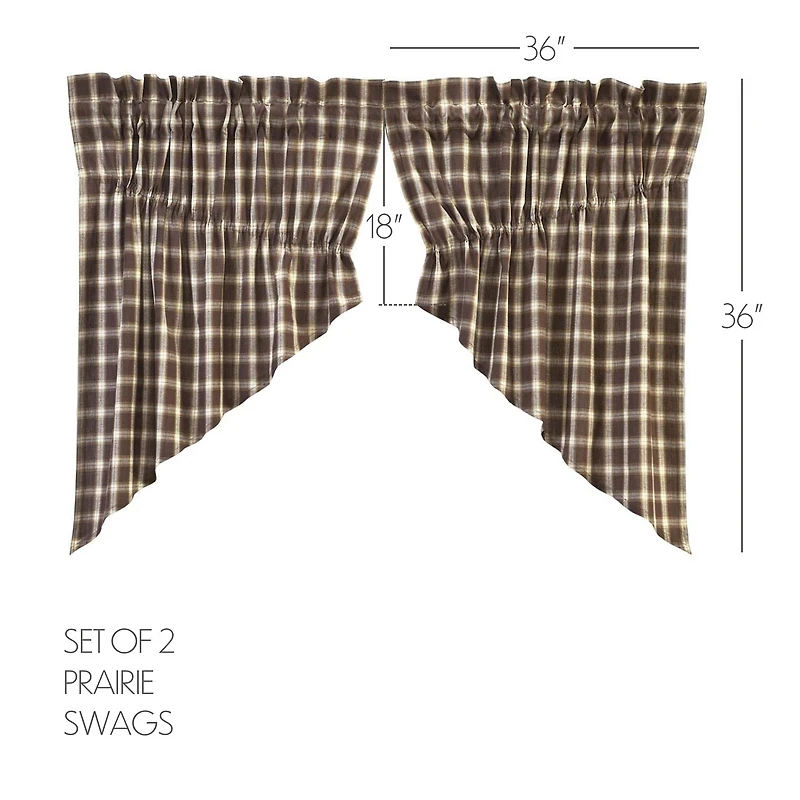Vhc Brands Rory Prairie Swag Rod Pocket Tailored Valance