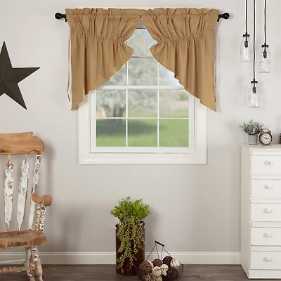 Vhc Brands Simple Life Prairie Swag Rod Pocket Tailored Valance