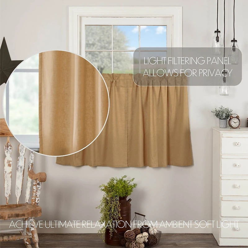 Vhc Brands Simple Life 2-pc. Rod Pocket Window Tier