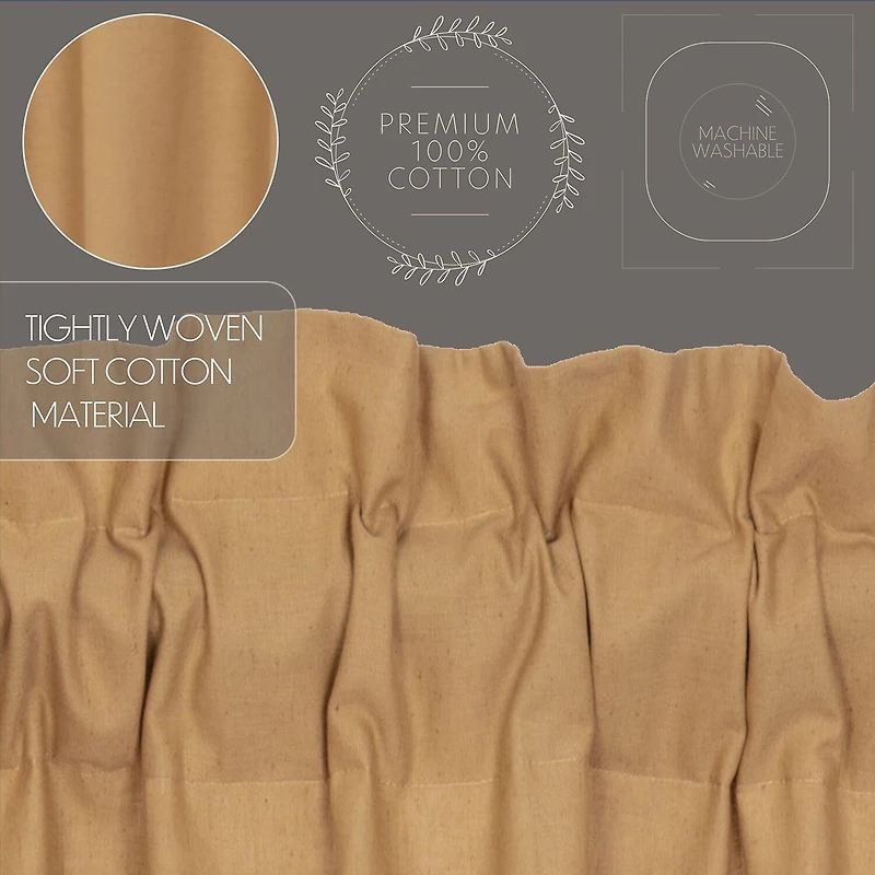 Vhc Brands Simple Life Ruffled 2-pc. Rod Pocket Window Tier