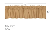 Vhc Brands Simple Life Rod Pocket Tailored Valance