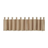 Vhc Brands Stitched Burlap Tab Top Tailored Valance