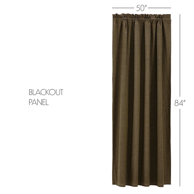 Vhc Brands Tea Cabin Rod Pocket Blackout Single Curtain Panel