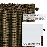 Vhc Brands Tea Cabin Rod Pocket Blackout Single Curtain Panel