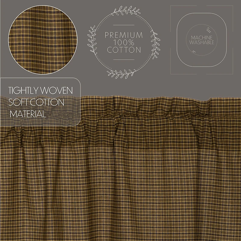 Vhc Brands Tea Cabin Rod Pocket Blackout Single Curtain Panel