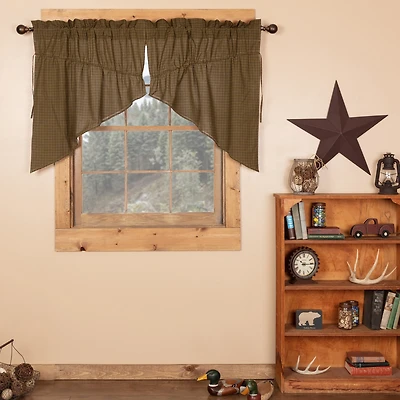 Vhc Brands Tea Cabin Prairie Swag Rod Pocket Tailored Valance