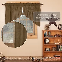 Vhc Brands Tea Cabin Prairie Swag Rod Pocket Tailored Valance